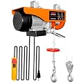 Electric Hoist, 1320 Lbs Electric Hoist Winch 110v with Remote Control, Single/Double Slings 39.4ft Lifting Height with 11.5 Ft Power Cord for Garage, Factories, Warehouses