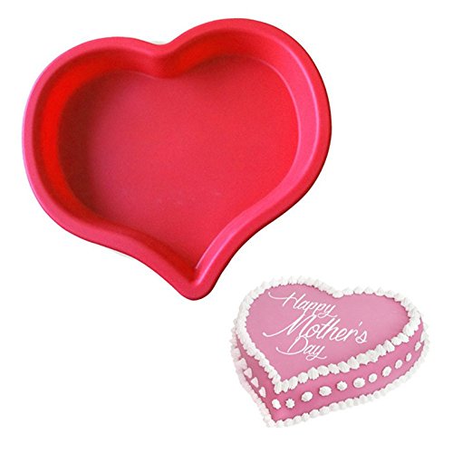 Food Grade Heart Shaped Silicone Cake Mold Baking Pan Cake Mold for Mother Day, Birthday, Wedding and All Occasions E432
