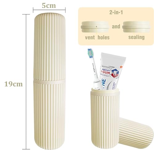 Oceanevo 9 Pcs Packing Cubes, Travel Luggage Organizer for Men and Women, Toiletry Bag, Packing Cubes for Travel With Tooth Brush Holder- Set of 9 - Beige