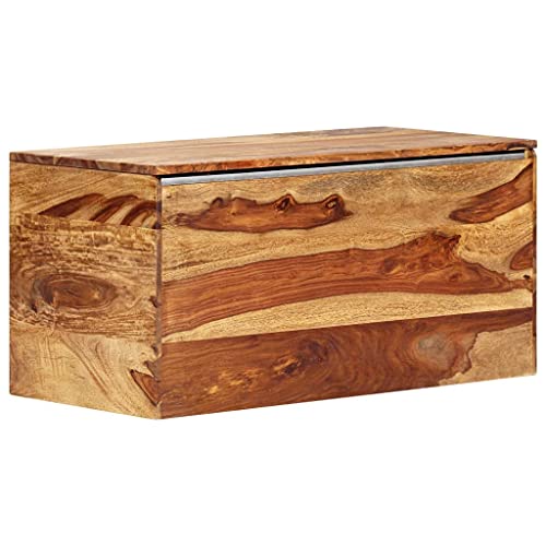 vidaXL Sheesham-Holz Massiv Aufbewahrungstruhe Spielzeugkiste Spielzeugbox Holzkiste Truhe Sitztruhe Schatztruhe Palisander 80x40x40cm