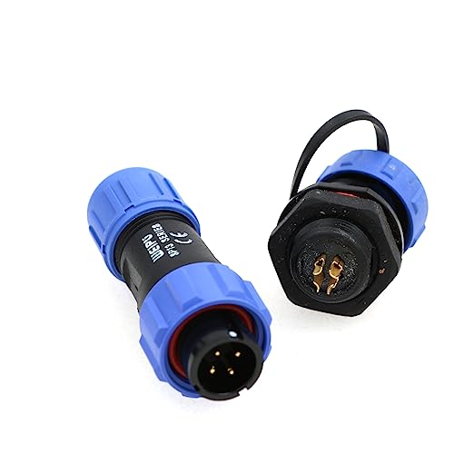Conector Weipu SP13 plástico 4 pines resistente agua miniatura 3