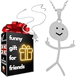 Zoom IMG-2 funny swearing stick man necklace Zoom IMG-2 funny swearing stick man necklace