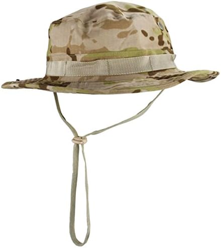 jffcestore Men's Military Camo Boonie Hat Fishing Sun Hat Wide Brim Bucket Hat with Adjustable Strap(Desert Camouflage)