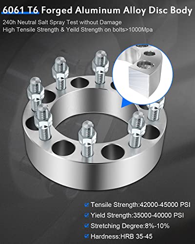 Eccpp 1.5" 8 Lug Wheel Spacers 8X6.5 To 8X6.5 130Mm Cb Fits For Silverado 2500 3500 Hd For Sierra Hd 1500 2500 3500 Yukon 2500 With 14X1.5 Studs #TOP5