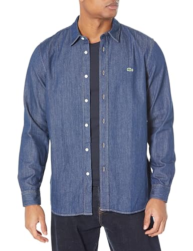 Lacoste Men's Solid Denim Woven Shirt