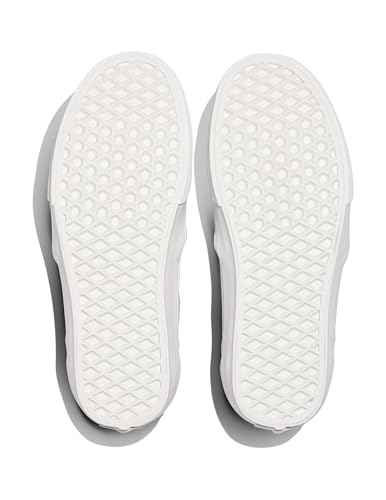 Vans Vans Women's Asher Deluxe Slip-On Shoe | Comfortable Sneakers for Fashion, Walking & Everyday Wear, Mono Perforated Blanc De Blanc, 9.5