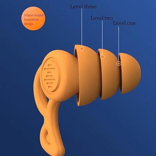 Blue Silicone Ear Plugs with Carry Case