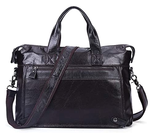 DHAEY Water Resistant Leather Briefcase Satchel 14