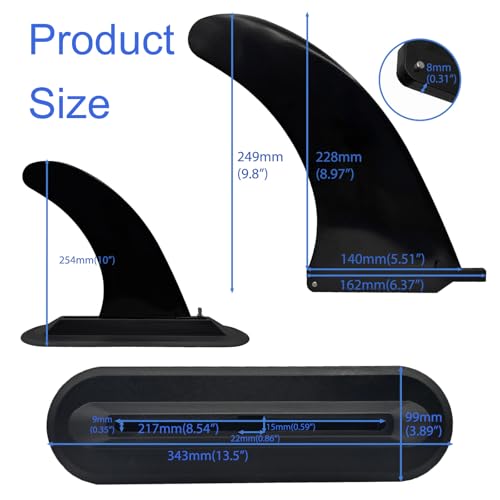 Replacement 9 Paddle Board Fin - Detachable SUP Fin