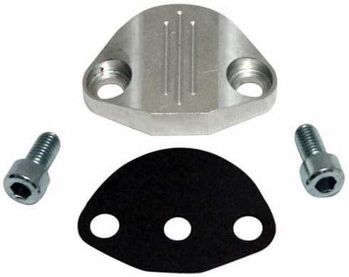 Fuel Pump Block Off, Billet Aluminum Compatible with VW & Dune Buggy