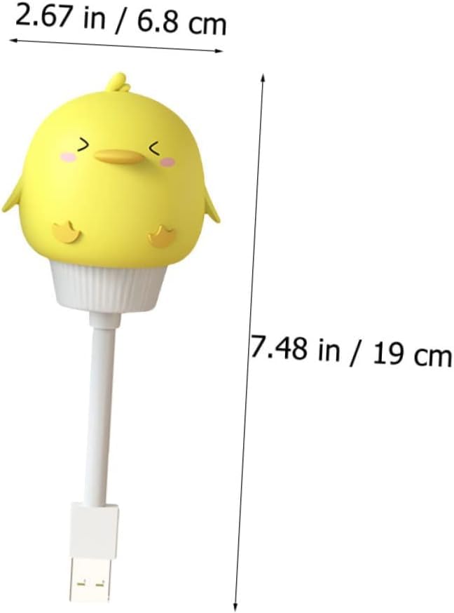 Lexton Decorative Duck Shape Cute Night LED USB Light | Eye-Care | USB Plug-in | Suitable for Children's Kids, Reading, Gift Purpose (Pack of 1, Warm White) 3