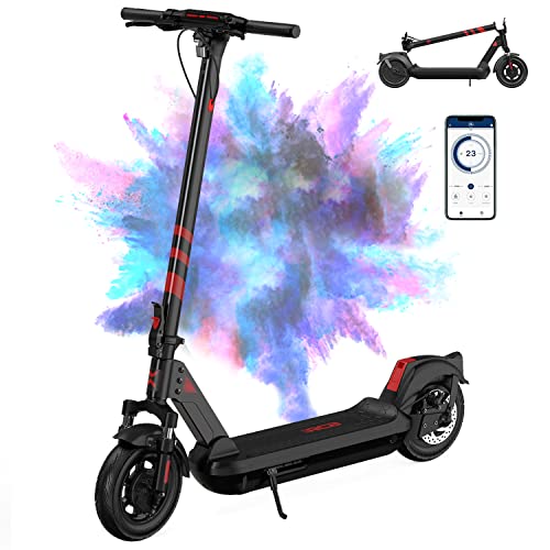 RCB Electric Scooter, Double Shock Absorption, 500W Motor, 20-25 Miles Long Range & 18MPH, 10
