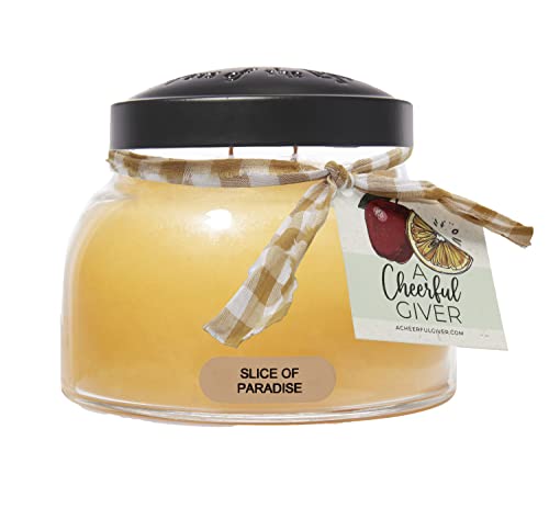 A Cheerful Giver Slice Of Paradise Mama Scented Glass Jar Candle 22oz with Lid True to Life Fragrance Made in USA