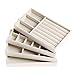IIO Flanell Ring Case Box Schmuck Display Tray Organizer Geschenk Ohrring Aufbewahrungshalter Heimtextilien Aufbewahrung Extra Langer (White, One Size)