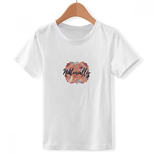 T-shirt blanc col rond pour garçon motif fleur d'oranger multicolore taille 3XL DIYthinker