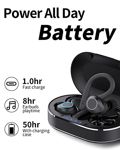 Kinganda Wireless Earbuds Bluetooth 5.3 Headphones For Sports 50Hrs Playtime Hifi Stereo Earphones Noise Cancelling Bluetooth Wireless Ear Buds With Mic For Running Audifonos Bluetooth Inalambricos #TOP3