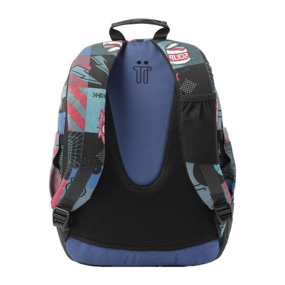 TOTTO - Mochila Escolar Grande, Modelo Rayol, Capacidad 19 L, 3 Compartimentos, 2 Bolsillos Botella, Bolsillo PC 14", Espaldar Ergonómico con Flujo de Aire, Correas en S, Estampado Cyber Monstruos