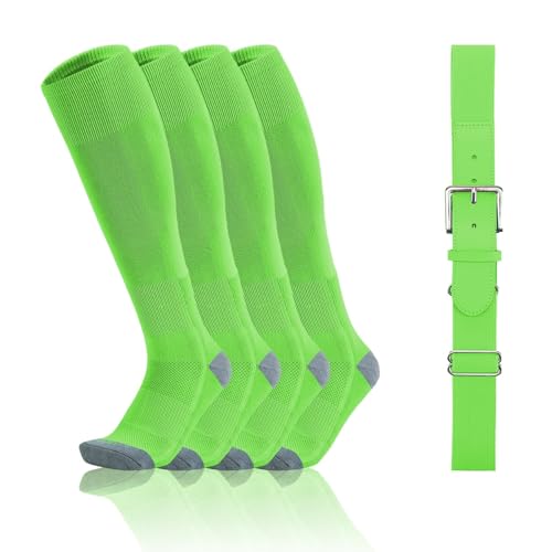 Image of QBK Toddler Baseball Socks And Belt Youth Softball Tee Ball Combo Set