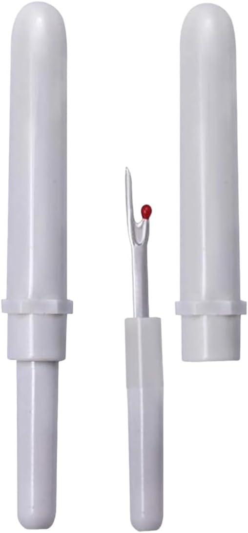 2Pcs White Sharp Seam Ripper Cross Stitch Unpicker Sewing Craft Tool Reusable Plastic Handle Thread Cutter and Sewing Seam Rippers
