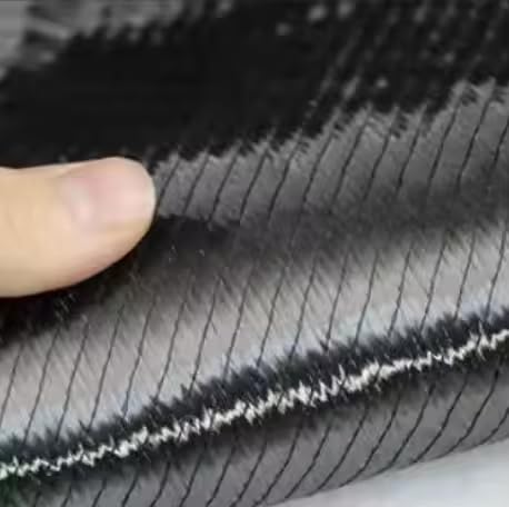 12k 200gsm Genuine Carbon Fiber 45 ° axial Fabric, Woven with Carbon Fiber Yarn, high-Strength Automotive Interior Reinforcement (200gsm, 1.27m x 1m)
