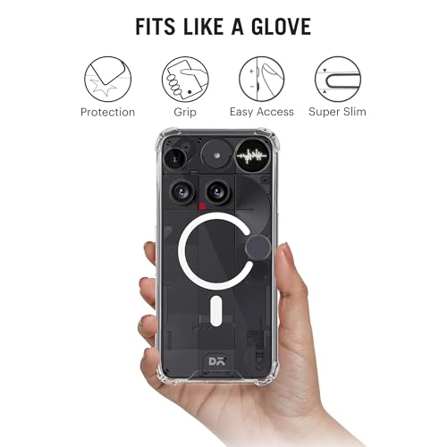 Image of DailyObjects Clear Magnetic Phone Case Cover Compatible with Nothing Phone (3) | Wireless Charging Slim Back Cover | 2 Layer Edge Protection & Shockproof