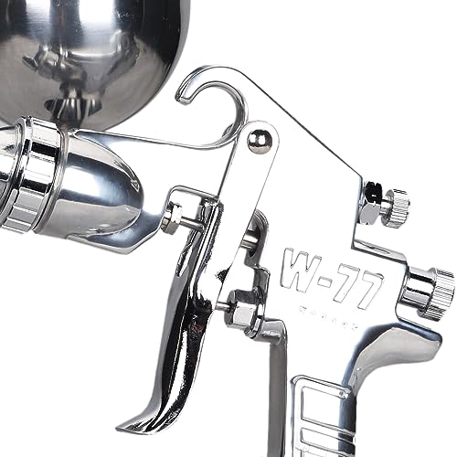 Image of High Performance W77-G HVLP Gravity Feed Spray Gun (Nozzle Size 3.0mm, Silver)