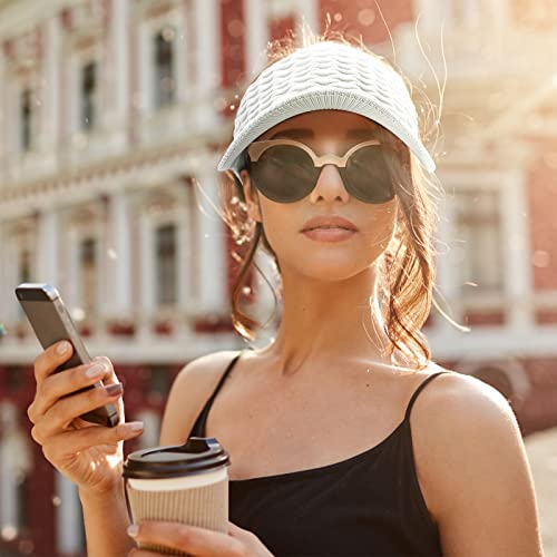 3 piezas gorros de visera para mujer, tejido, verano miniatura 6