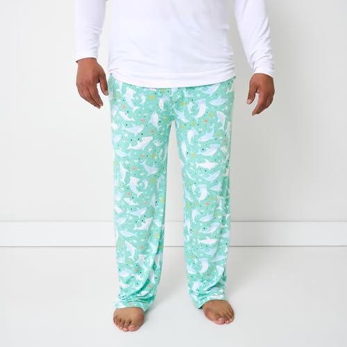 Image of Little Sleepies Mens Pajama Pants, Soft Viscose from Bamboo PJ Bottoms for Family Matching Set, Mens Sleepwear PJs w /Pockets