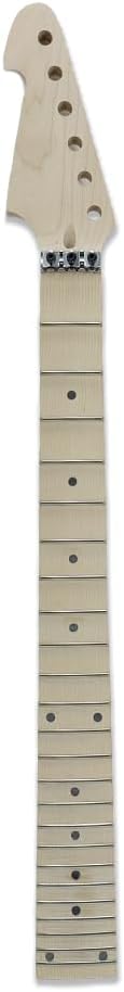 Full scalloped Guitar Neck 24 Fret 24.75inch Maple Fretboard Reverse Electric Guitar neck Locking Nut Dot Inlaid Bolt on Heel Unfinished Replacement