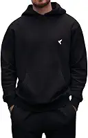 Moletom Masculino Flanelado Blusa De Frio Com Capuz Estampa Neutra