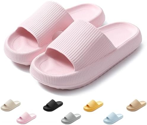 QJJQ Badeschuhe Herren Damen Cozislides Original Slippers Wolke Schlappen Super Weich rutschfest Badelatschen Hausschuhe Sommer Pantoletten Badeschlappen Flip Flops