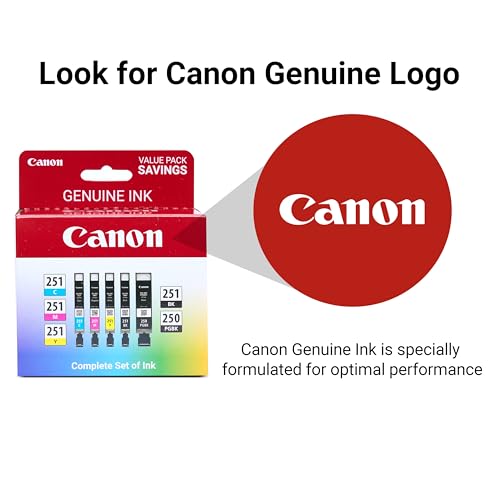 Image of Canon PGI-250 / CLI-251 5 Color Amazon Pack,(Pack of 2)