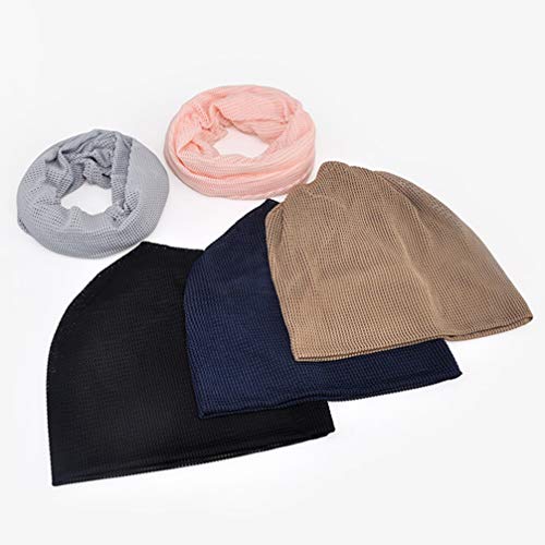 KESYOO turbante para quimioterapia feminino de algodão, gorro de caveira para pacientes com câncer e