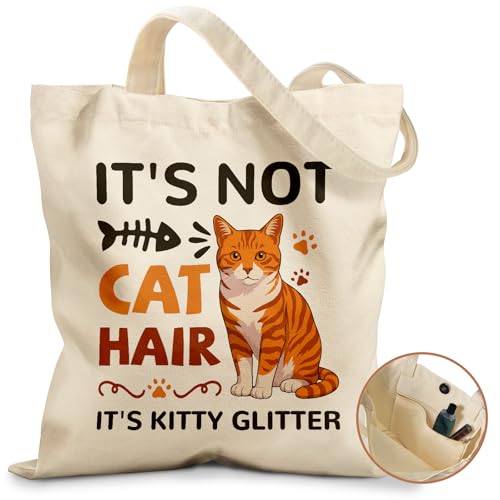 Image of Miss Adola Cute Canvas Tote Bag for Women Girls - Animal Lover Aesthetic Bags with Magnetic Buckle and Zipper Inner Pocket