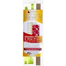 Guidelines4Quilting Quilt Ruler Upgrade Kit for 12 Inch and 24 Inch Rulers, Cut Accurate Strips and Squares Even in 1/8 Inch Increments with No Fabric Waste, Non-Slip, Left-Hand Friendly, Made in USA