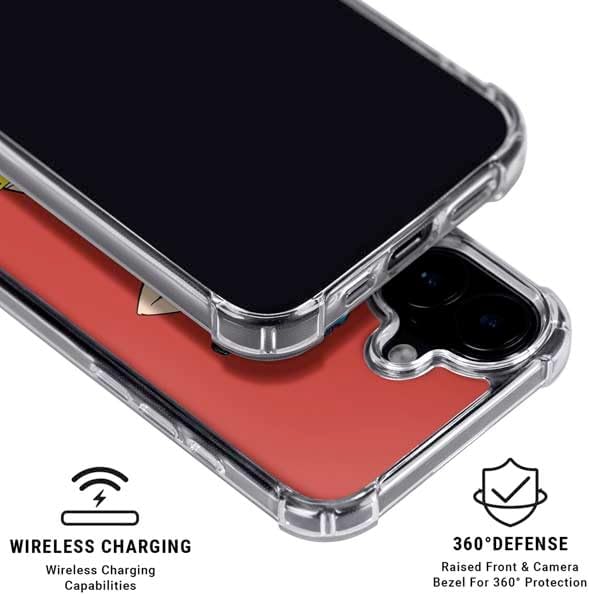 Skinit Clear Phone Case Compatible with iPhone 16 - Officially Licensed DC Comics Wonder Woman Portrait Design