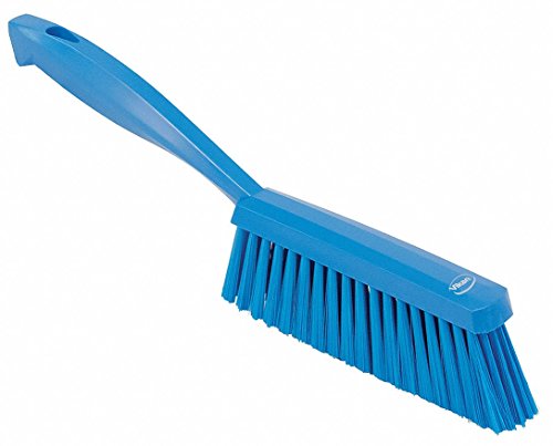 Vikan 45873 Bench Cleaning Brush, Polypropylene/Polyester Soft Bristle Dustpan Brush & Sweeper With Handle, 14-Inch, Blue by Vikan - Used condition - US$7.73