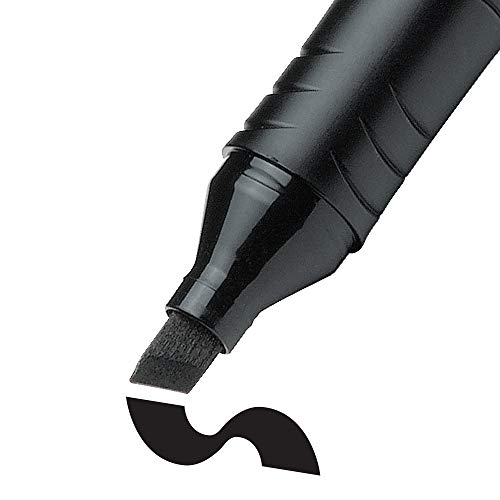Bic Marking Permanent Marker, Chisel Tip, Black, 12-Count #TOP2