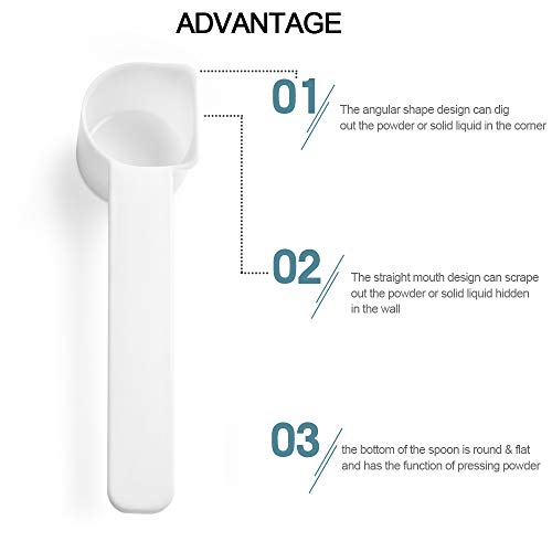 Anself 30PCS 8ML Plastic Coffee Powder Colher de medição BPA Free