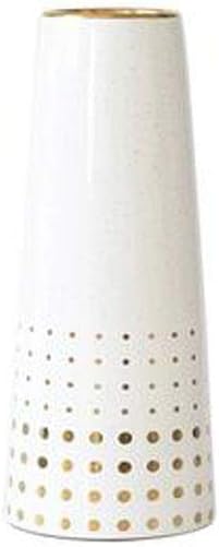 HJAZ Ceramic Vase, Modern Elegant Light Luxury Decorative Vase, Living Room and Office Home Decoration - 4. Inches - Black Beautiful Home Decor. Artwork. (Color : White)