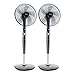 Produktbild Klarstein Silent Storm Cooling Edition Standventilator im 2er-Set mit Fernbedienung (Räume bis 80 m³ (~30 m²), 35 Watt, 12 Geschwindigkeiten, 5-Blatt-Rotor, 16" (41cm) Durchmesser, Timer) schwarz