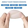Lot de 6 protège-doigts en silicone étanches - Protection des doigts - Protection des orteils - Protection de douche - Embouts de doigts (3 petits et 3 grands)
