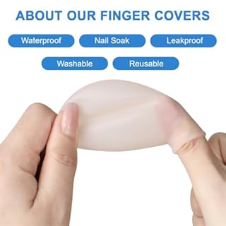 Lot de 6 protège-doigts en silicone étanches - Protection des doigts - Protection des orteils - Protection de douche - Embouts de doigts (3 petits et 3 grands)