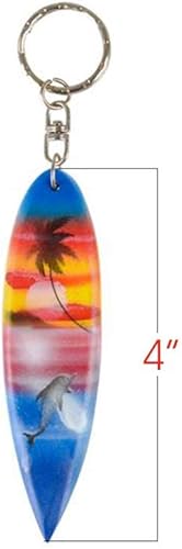 Miniatura 3 de ArtCreativity Llaveros de madera para tabla de surf, juego de 12, divertidos llaveros para mochila, bolso, equipaje, grandes regalos para