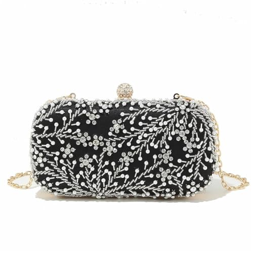 Sac de soirée brodé main anti-perte de strass pour fête