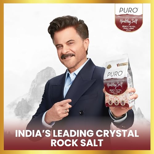 Image of Puro Healthy Salt || Rock Salt || 1 kg (Crystal), 100% Natural, Low Sodium, with Natural Minerals (Pack of 3)