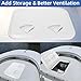 CLLOMAGY Marine Boat Hatch Lid,Marine Deck Access Hatch & Lid,White Rectangle Boat Access Door Deck Cover for Bass/John/Fishing/Skiff/Sailboat/Yacht & RV/Camper Van, 24” X 14” + 17.3” X 12.4”-2PCS