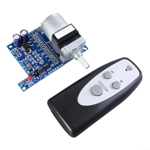 Yhenlovtt Tablero de control de volumen con control remoto para actualización de audio DIY, potenciómetro de 50K/100K, PCB de 8 cm x 5,1 cm, compatible con sistemas de preamplificador y potenciador