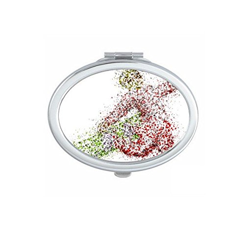 Miroir de poche ski aquarelle cadeau idéal pour skieuse