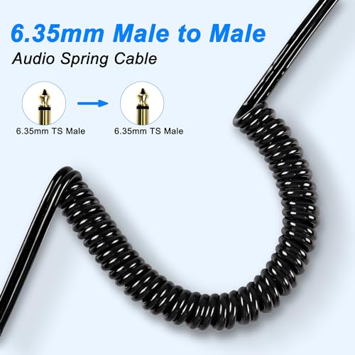 MEIRIYFA 1/4 Audio Cable Guitar Instrument Coiled Cable - Image 2